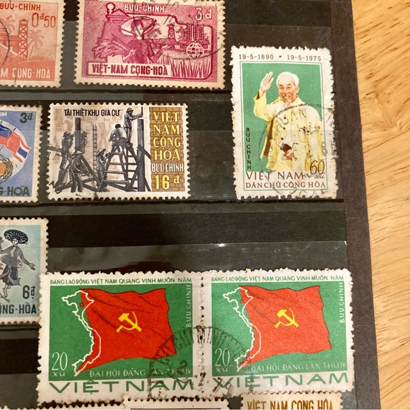 Vintage Stamp Collection Page Ephemera Vietnam, Charity Stamps - Picture 11 of 11